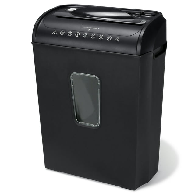 Pen + Gear 6-Sheet Crosscut, Paper/Credit Card Shredder, 11.5L x 6.5W x 16H in.