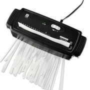 Pen+Gear 6-Sheet Strip Cut Credit Card & Paper Shredder, Black