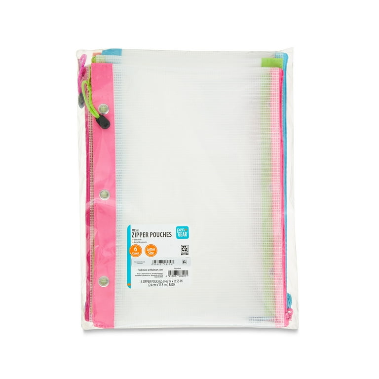 Pen+Gear 6CT Mesh Zip Pouch Grommets, Zip File Folders,Assembled Product Height 7.87 Pen+Gear 6CT Mesh Zip Pouch Grommets, Zip File Folders,Assembled Product Height 7.87