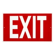 Pen+Gear 7x12 inch Exit Sign - Durable Acrylic, High Visibility Red with White Text, Emergency Use