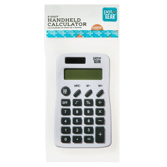 Pen + Gear 8-Digit Handheld Calculator, White