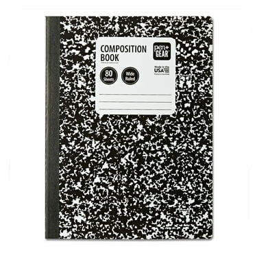 Pen+Gear Composition Book, Wide Ruled, 7.5"x 9.75", Marble Design, Paper Cover, 80 Sheets