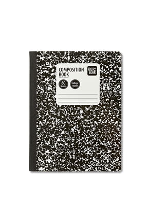 College Ruled Composition Book, 7.5 x 9.75 Inches, Marble Cover, 80 Sheets