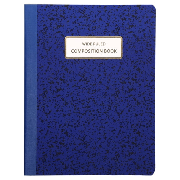 Pen+Gear Wide Ruled Composition Book, 7.5" x 9.75", Blue, 80 Sheets
