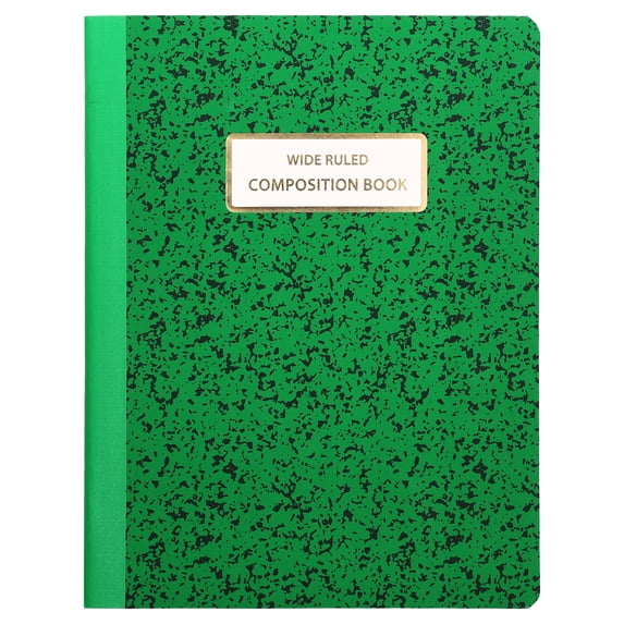 Pen+Gear Wide Ruled Composition Book, 7.5" x 9.75", Green, 80 Sheets