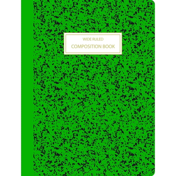 Pen+Gear Wide Ruled Composition Book, 7.5" x 9.75", Green, 80 Sheets