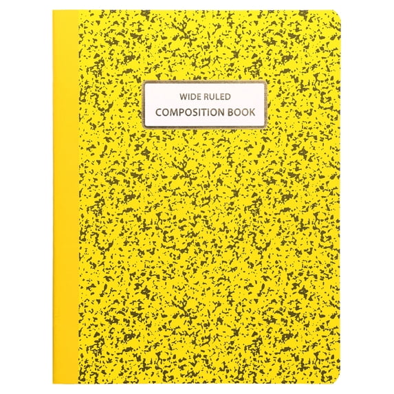 Pen+Gear Yellow Wide Ruled Composition Book, 7.5" x 9.75", 80 Sheets