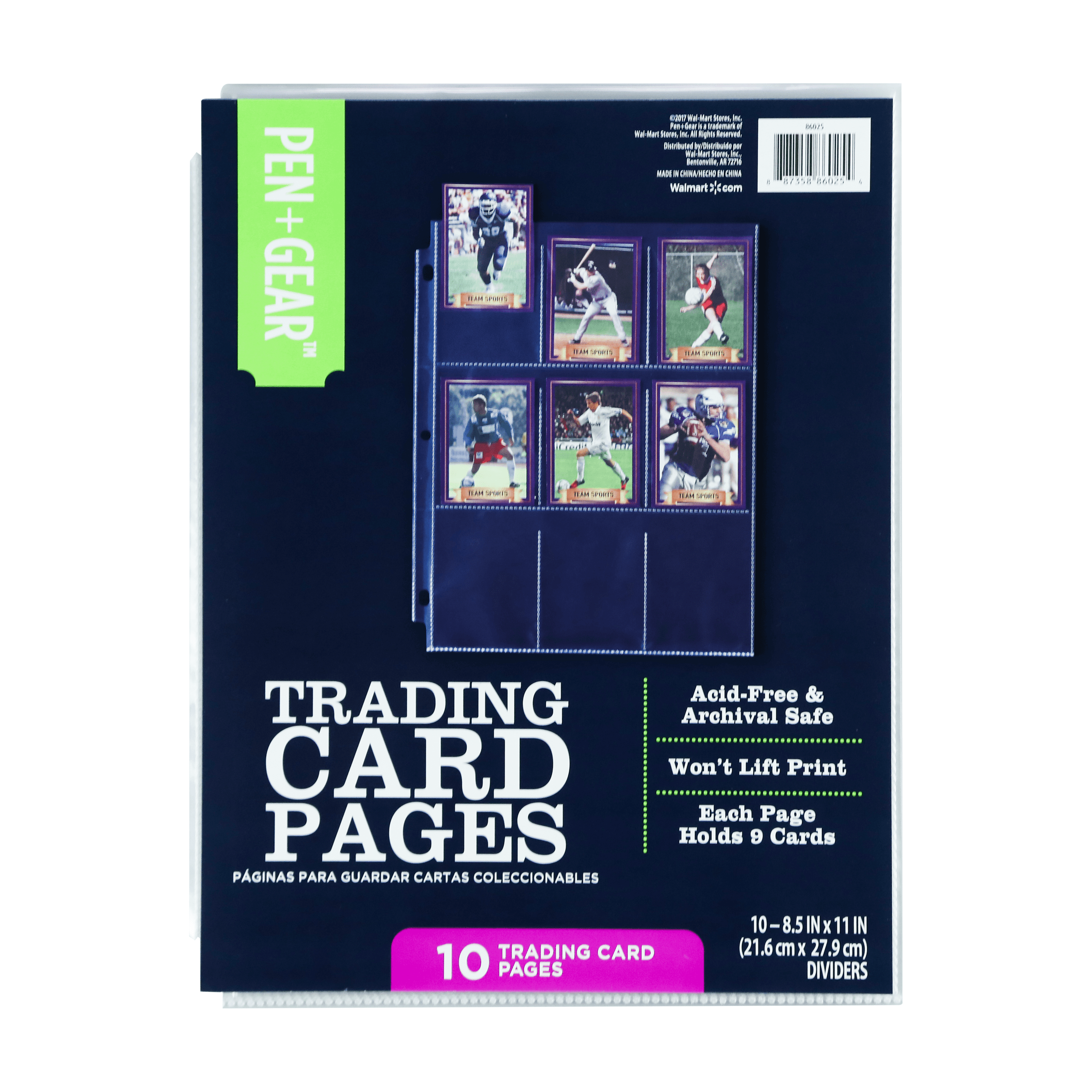 PEN+GEAR - Brandclub - Pen + Gear 9-Pocket Trading Card Pages, 10 Count,  Archival Safe