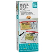 Pen + Gear 9"x12" Tamper Proof Clear Deposit Bags for Cash or Coins, 25 Pack, Plastic