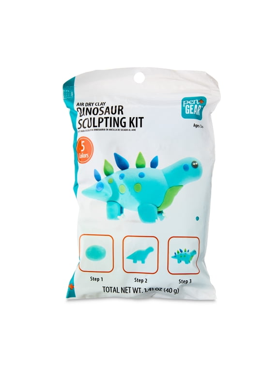 Dinosaur Air Dry Clay Kit for Kids - Blue Sculpting Tools