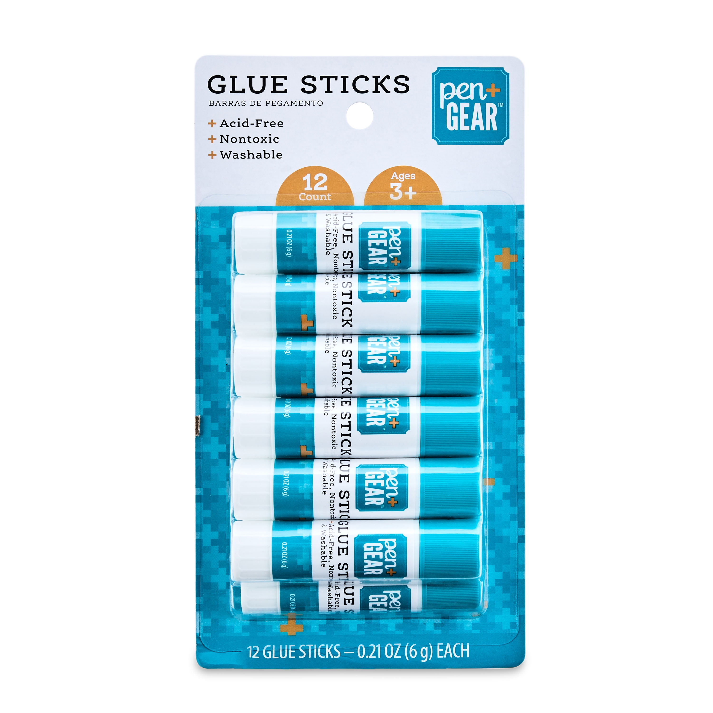 Pen+Gear All Purpose Glue Sticks, .21 oz, 6g 12 Count