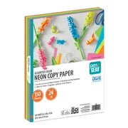 Pen+Gear Assorted Neon Copy Paper, 8.5" x 11", 24 lb, 150 Sheets