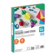 Pen+Gear Assorted Primary Card Stock, 8.5 x 11, 65 lb, 50 Sheets