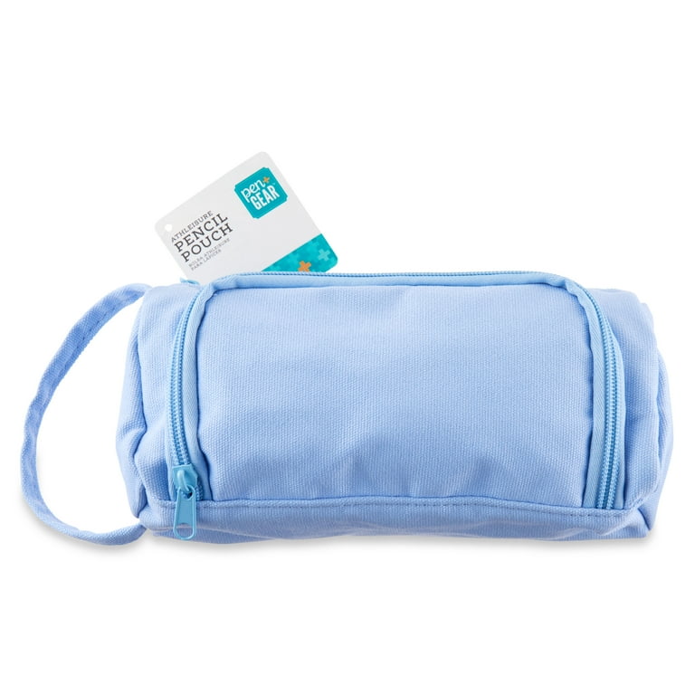 Pen+Gear Athleisure Pencil Pouch, Light Blue
