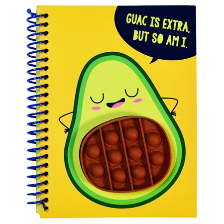 Pen + Gear Avocado Bubble Pop Fidget Journal - 120 Lined Paper Pages - Kids Notebook