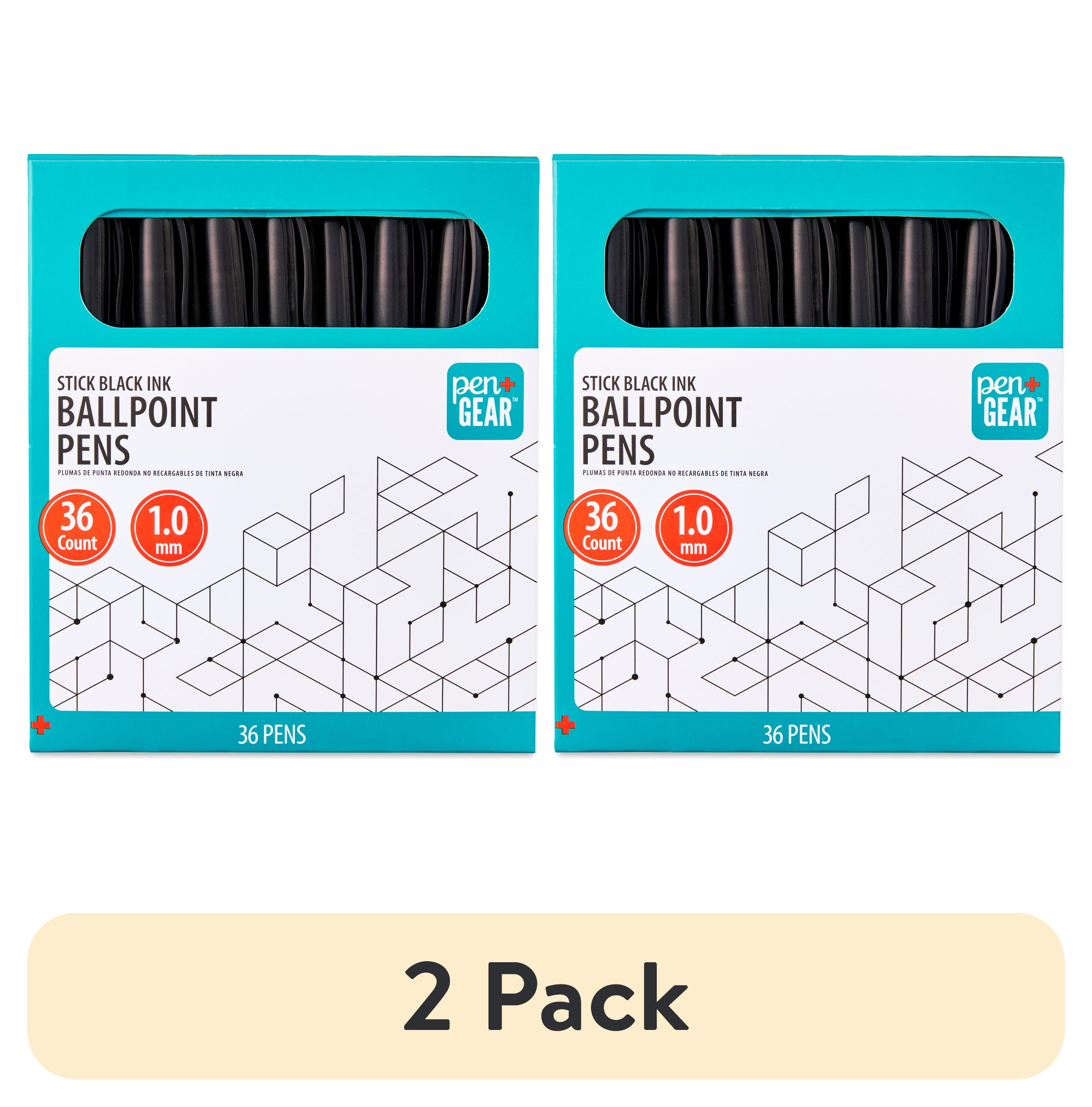 (2 pack) Pen+Gear Ballpoint Stick Pens, 1.0 mm, Black, 36 Count ...