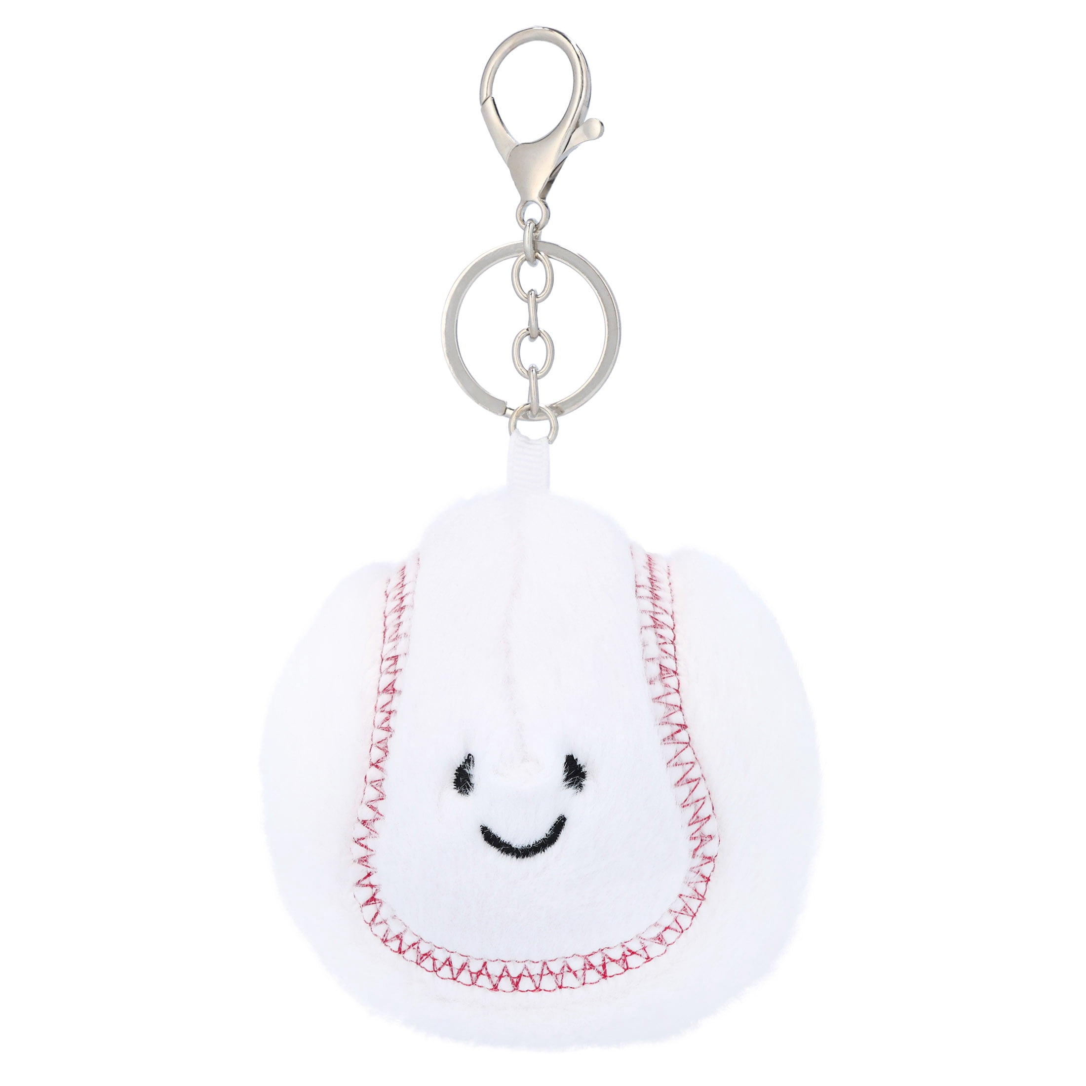 Pen+Gear Baseball Mini Plush Bag Charm, Red and White