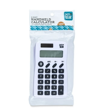 Pen+Gear Basic Calculator, 8-Digit Display Handheld Calculator, Portable , White Color, Elementary School