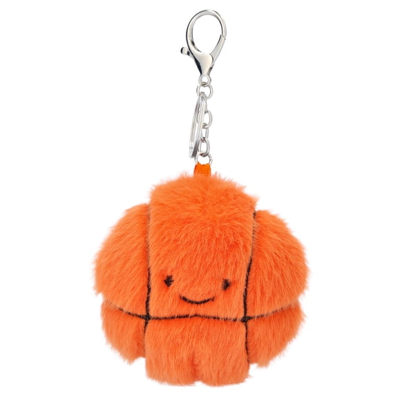 Pen+Gear Mini Plush Basketball Bag Charm, Orange