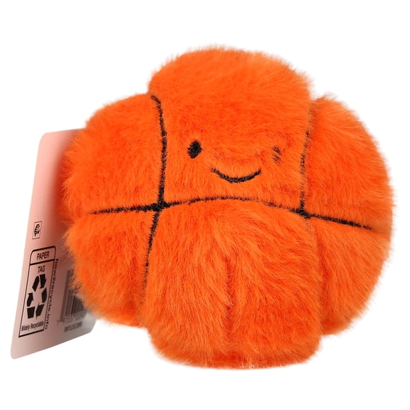 Pen+Gear Mini Plush Basketball Bag Charm, Orange