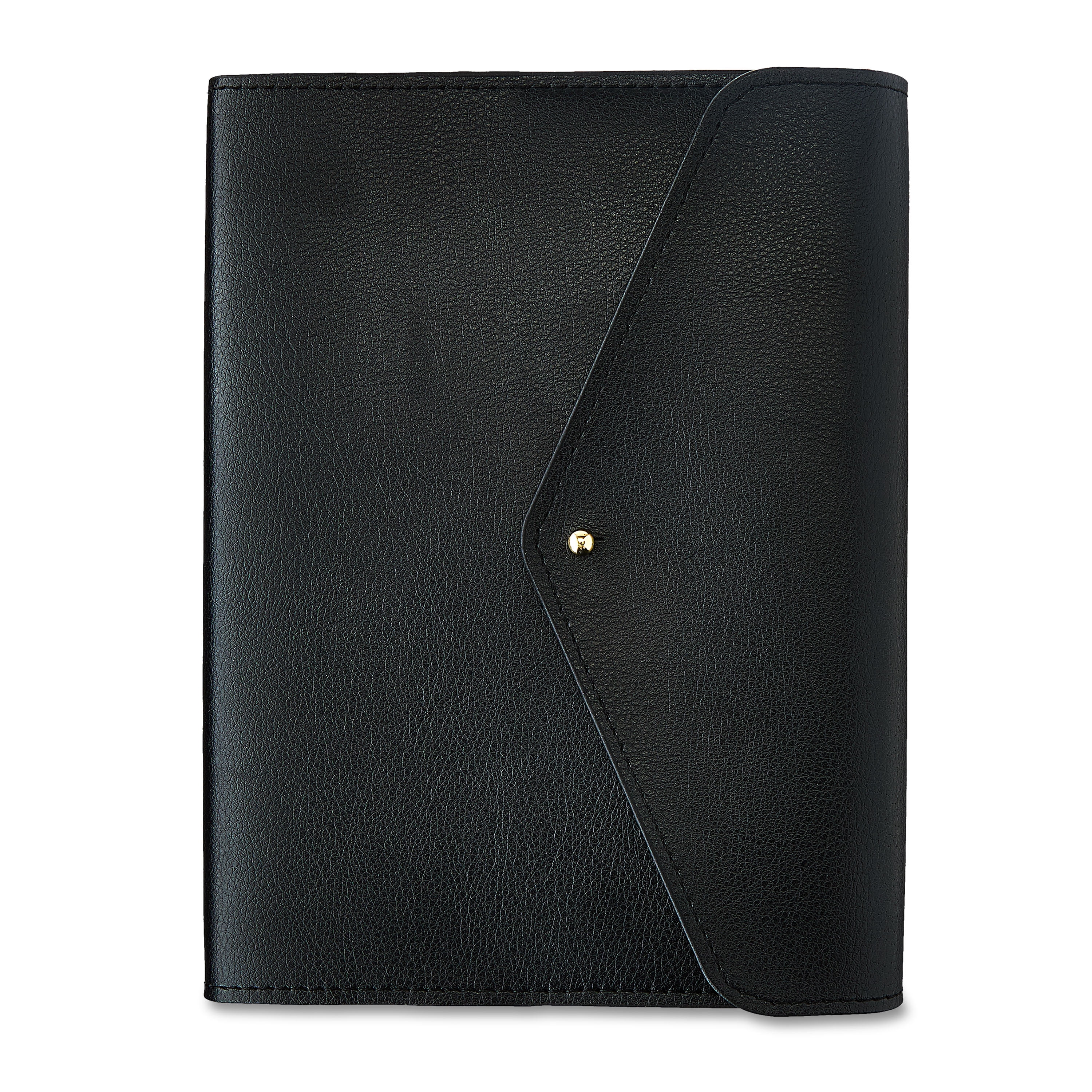 Pen+Gear Simulated Leather Journal, Black, 6" x 8", 192 Ruled Pages