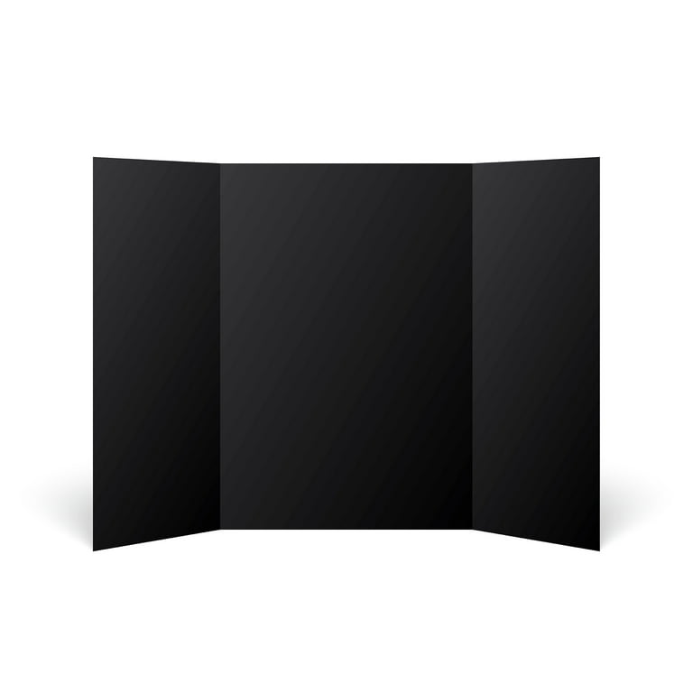 Ctosree Henoyso 18 pcs Tri Fold Display Board 14 x 22 Inch, Black