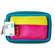 Pen+Gear Multi-Compartment Pencil Pouch, Pink