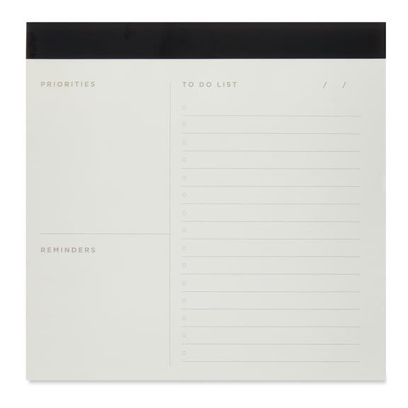 Pen+Gear Brand Desk Notepad with Gold Gilded Edges, 7"x 7", 70 Ruled Sheets