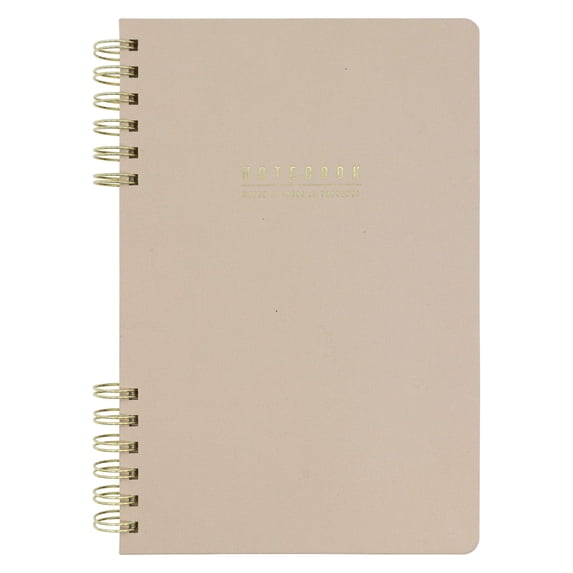 Pen+Gear Brand Tan Fabric Spiral Journal, 7.4"x10", 96 Ruled Sheets