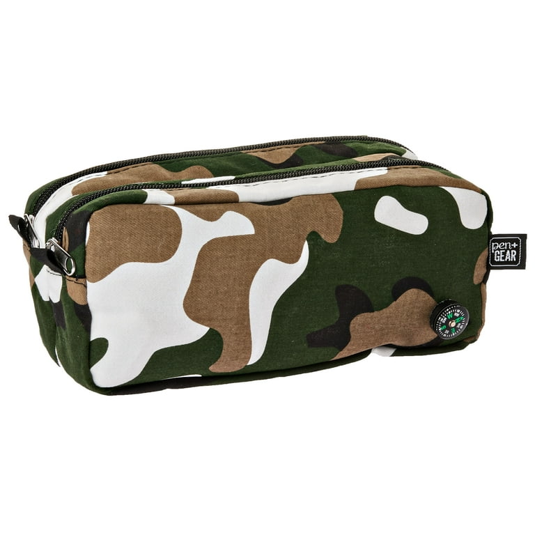 Twin Zip Pencil Case - Virtual Camo Twin Zip Pencil Case - Virtual Camo