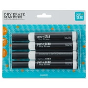 Pen+Gear Chisel Tip Dry Erase, Black, 4 Count