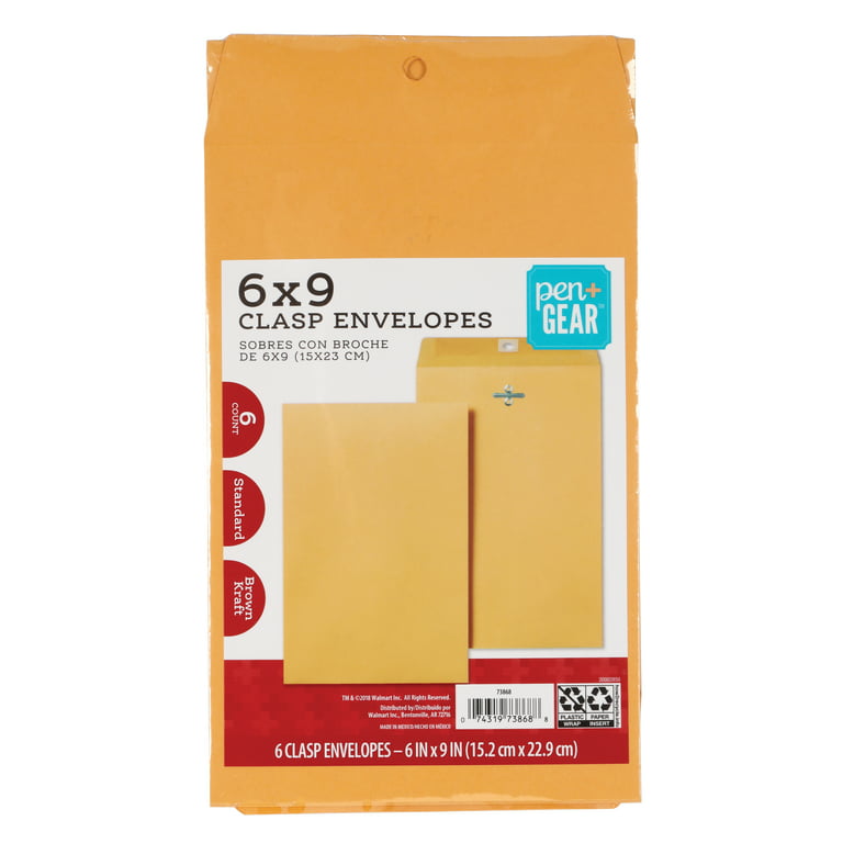 6X9 Catalog Envelopes - 28lb Brown Kraft - (6 x 9) - 500 PK