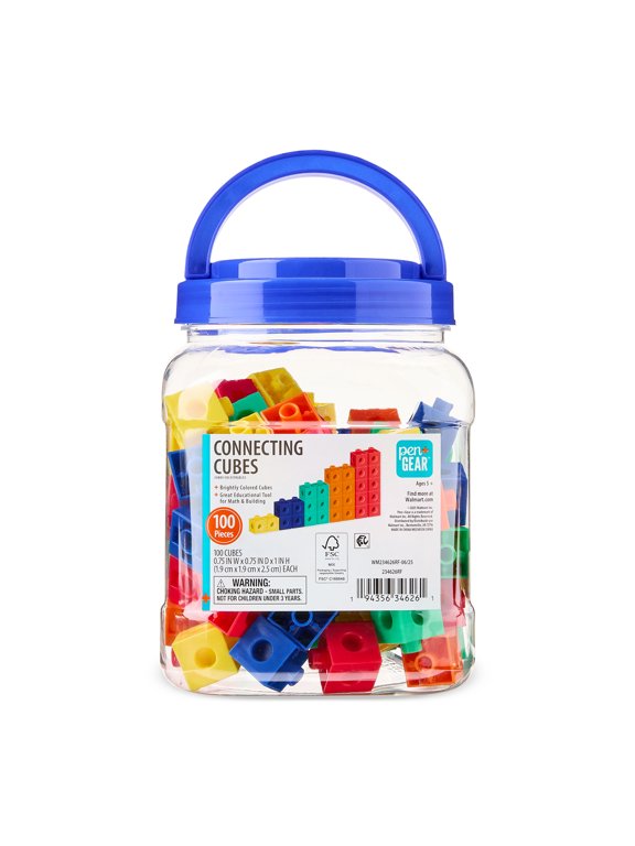 Connecting Cubes Math & Counting Toy, 100 Pieces, Ages 5+