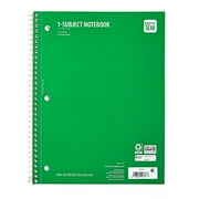 Pen+Gear College Ruled 1-Subject Notebook, 8 in x 10.5 in, Green, 70 Sheets