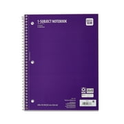 Pen+Gear College Ruled 1-Subject Notebook, 8" x 10.5", Purple, 70 Sheets