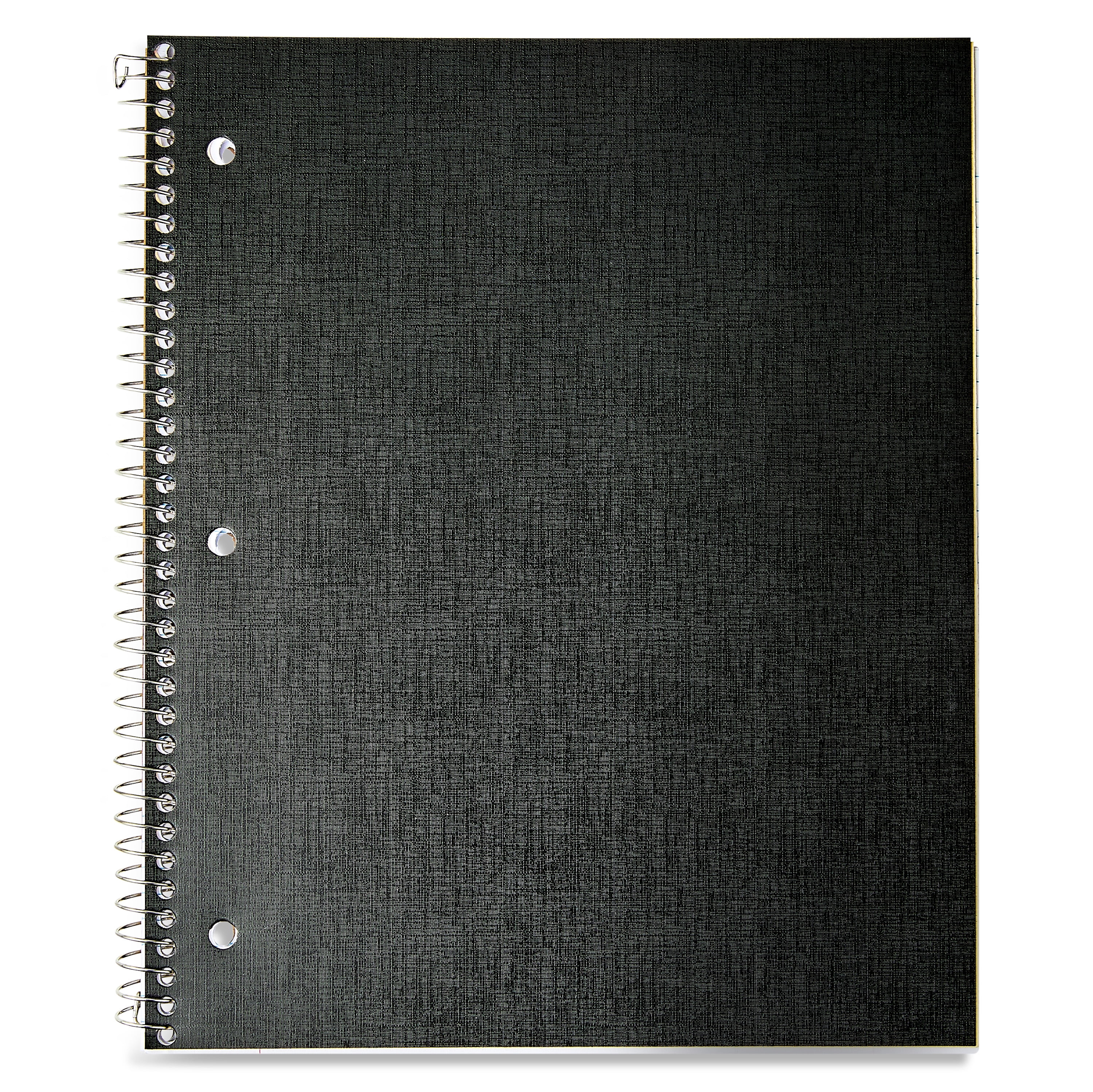 Pen+Gear 1-Subject College Ruled Poly Notebook, Black, 9 in x 11 in, 100 Sheets