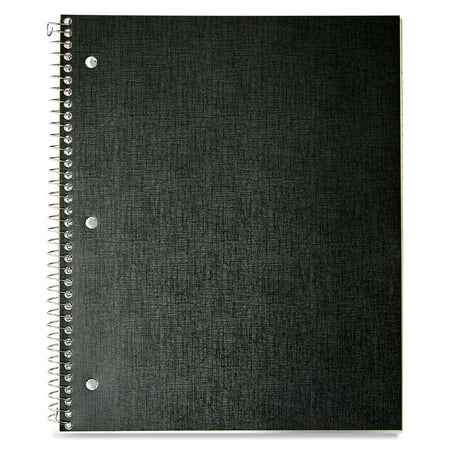 Pen+Gear College Ruled 1-Subject Poly Notebook, Black, 9" x 11", 100 Sheets
