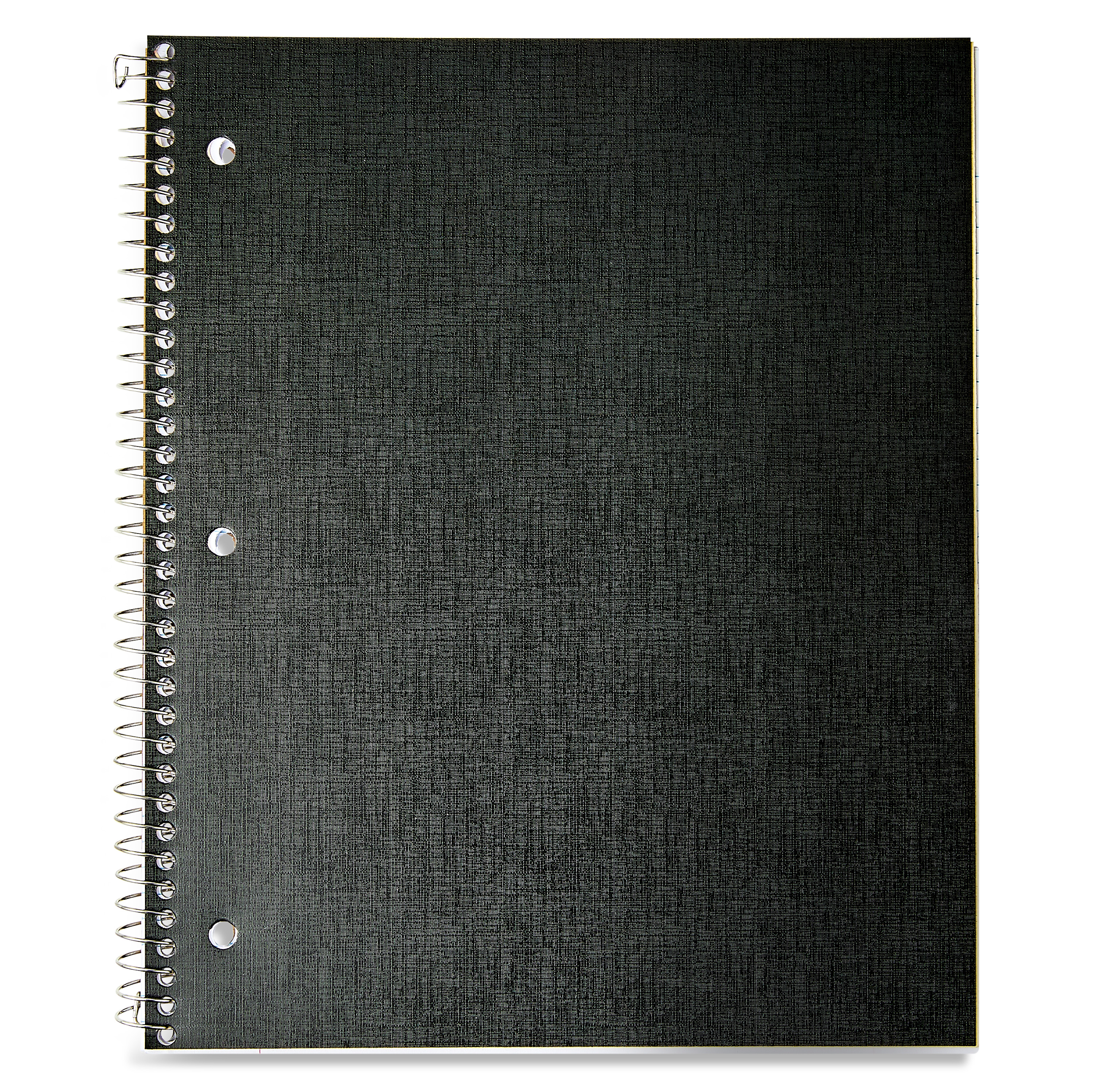 Cuaderno de polipropileno de 1 materia Pen+Gear, rayado college, negro, 9" x 11", 100 hojas