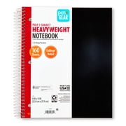 Pen+Gear College Ruled 5-Subject Poly Notebook, 9 x 11, Black, 160 Sheets