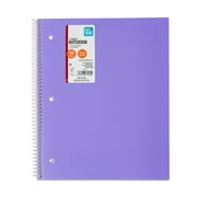 Pen + Gear College Ruled Poly 1-Subject Notebook with Inside Pockets, 9" x 11", Purple, 100 Heavyweight Sheets