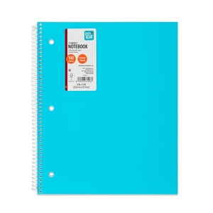 Cuaderno Poli de 1 materia con bolsillos interiores, 9 x 11 pulgadas, 100 hojas gruesas