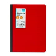 Pen+Gear Composition Book, College Ruled, 7.5"x 9.75", Poly Cover,Red, 80 Sheets