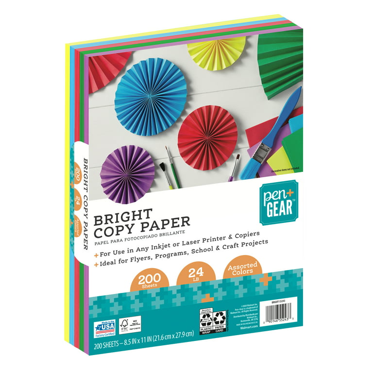 Pen + Gear Pink Copy Paper, 30% Recycled, 20lb, 8.5 x 11, 100 Shts (55177)