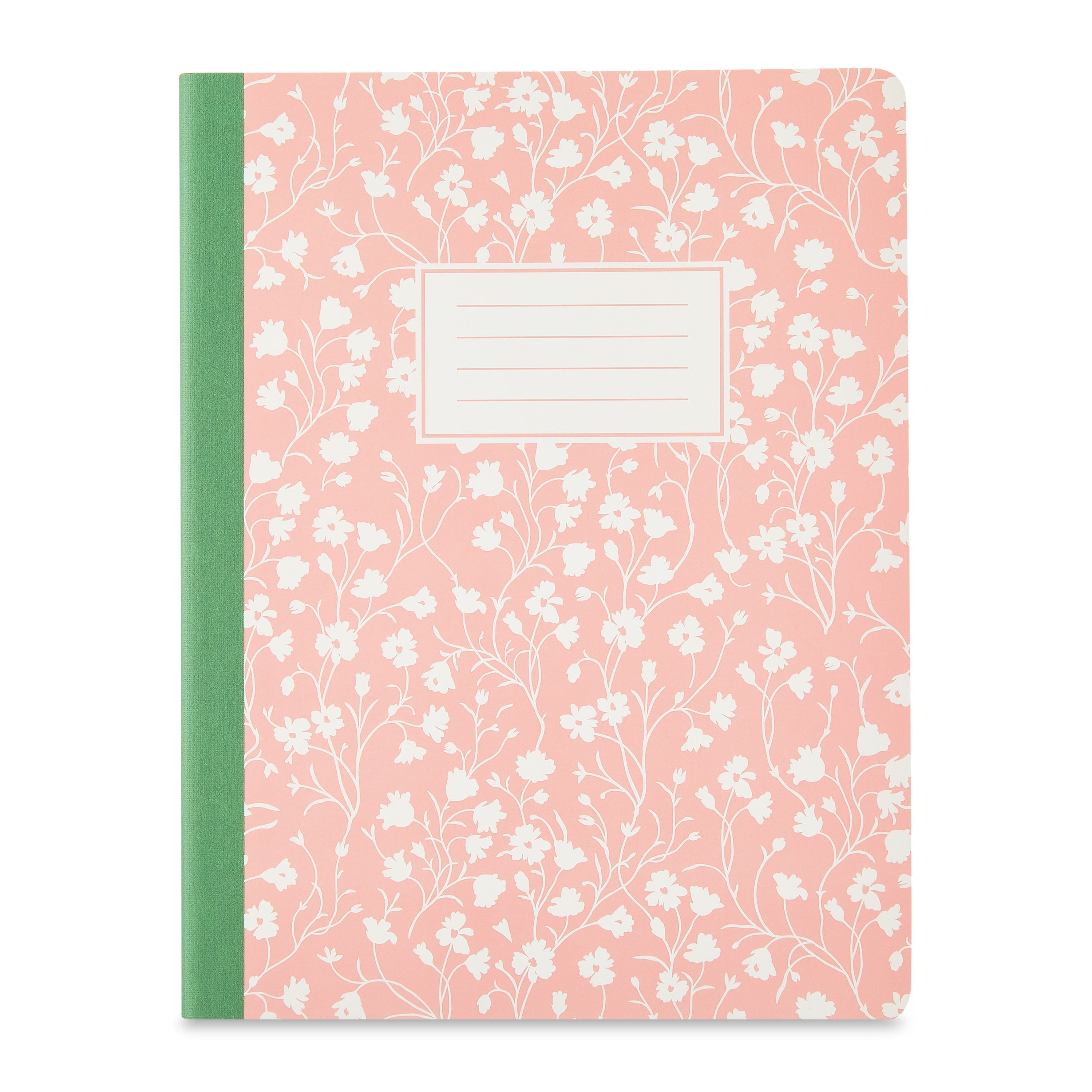 Pen+Gear College Ruled Composition Book, 7.5" x 9.75", Pink Floral, 80 Sheets