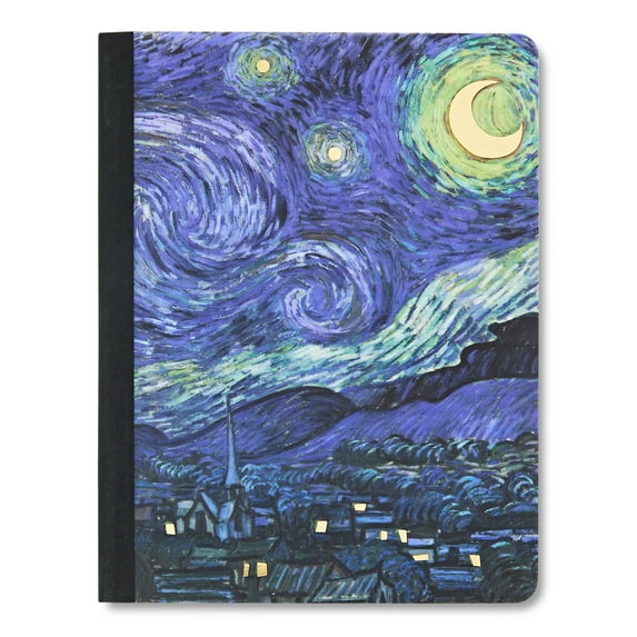 Pen+Gear Composition Book, College Ruled, 7.5"x 9.75", Poly Cover, Starry Night, 80 Sheets