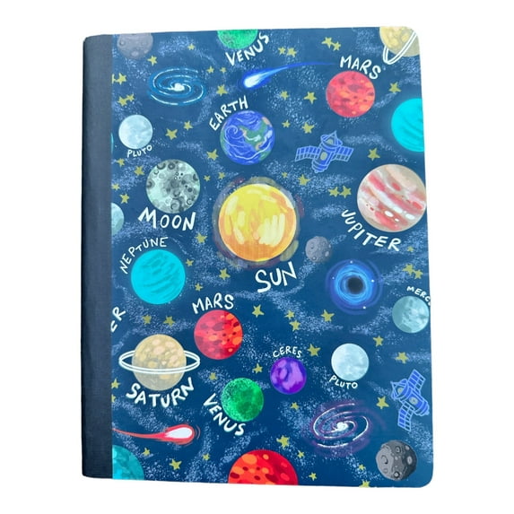 Pen + Gear Composition Notebook, 9.75" x 7.5", Wide Ruled, 100 Sheets, Planets