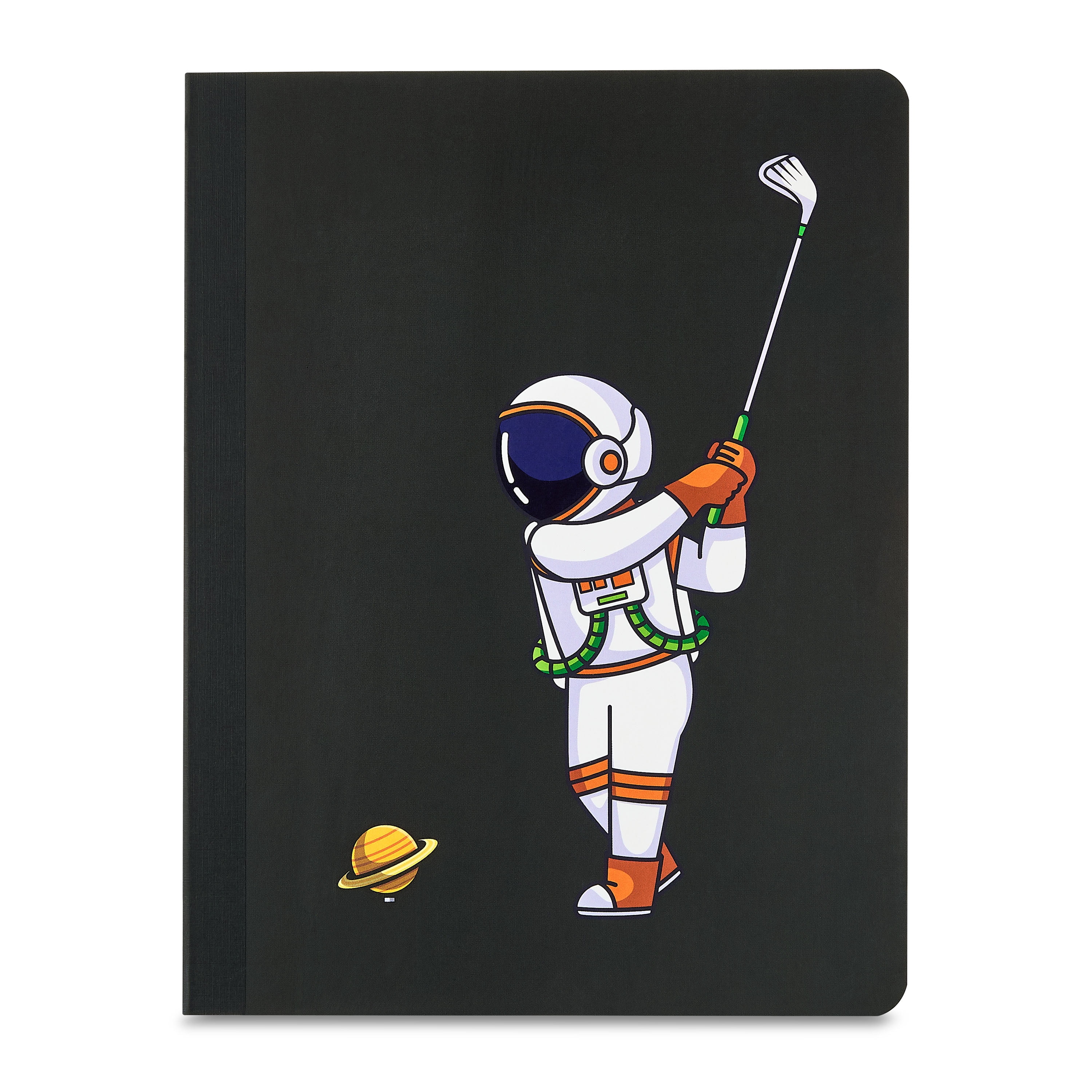 Pen+Gear Composition Book, Wide Ruled, 7.5" x 9.75", Astronaut Golfer, 70 Sheets