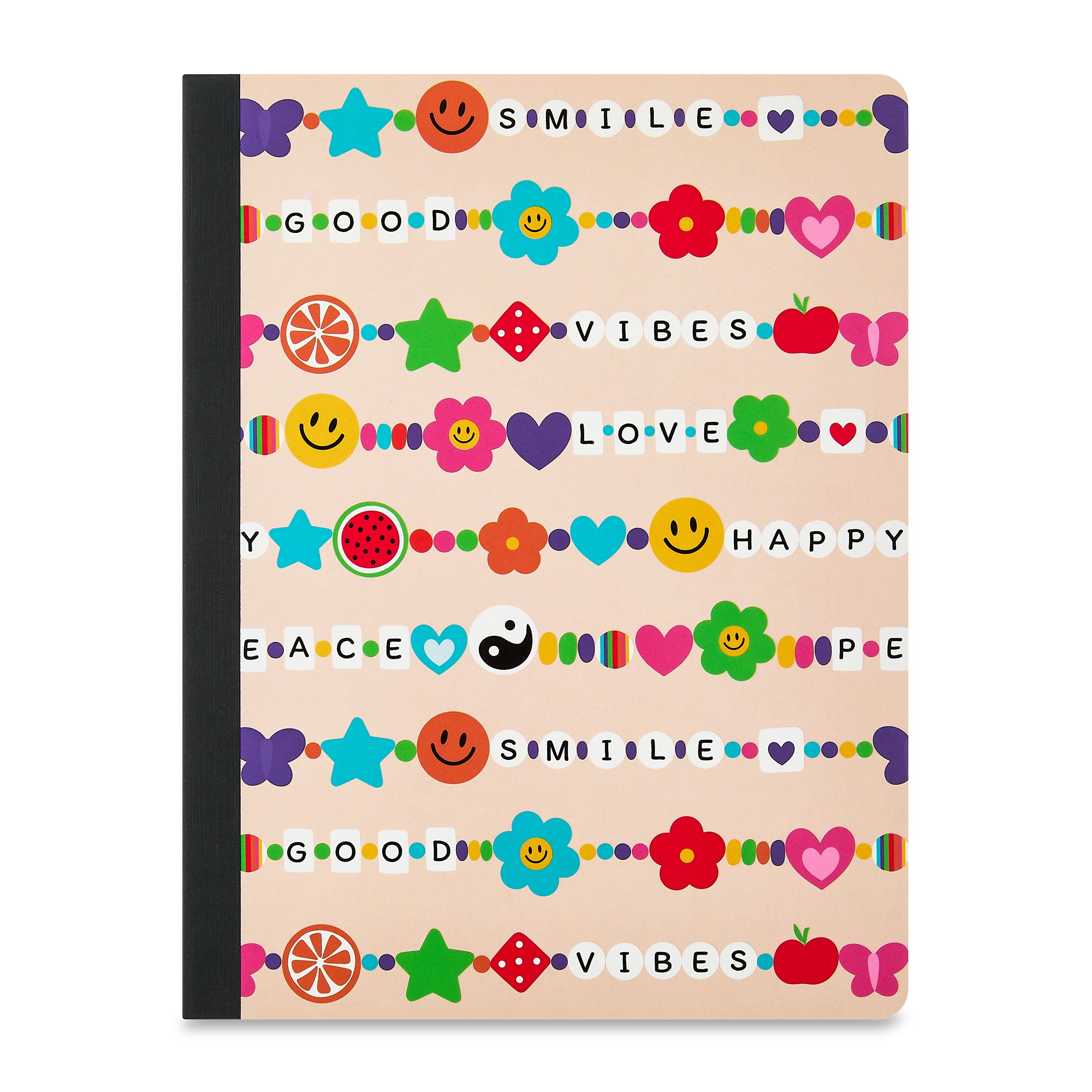 Pen+Gear Composition Book, Wide Ruled, 7.5" x 9.5", 80 Sheets, Multicolor Friendship Bracelets