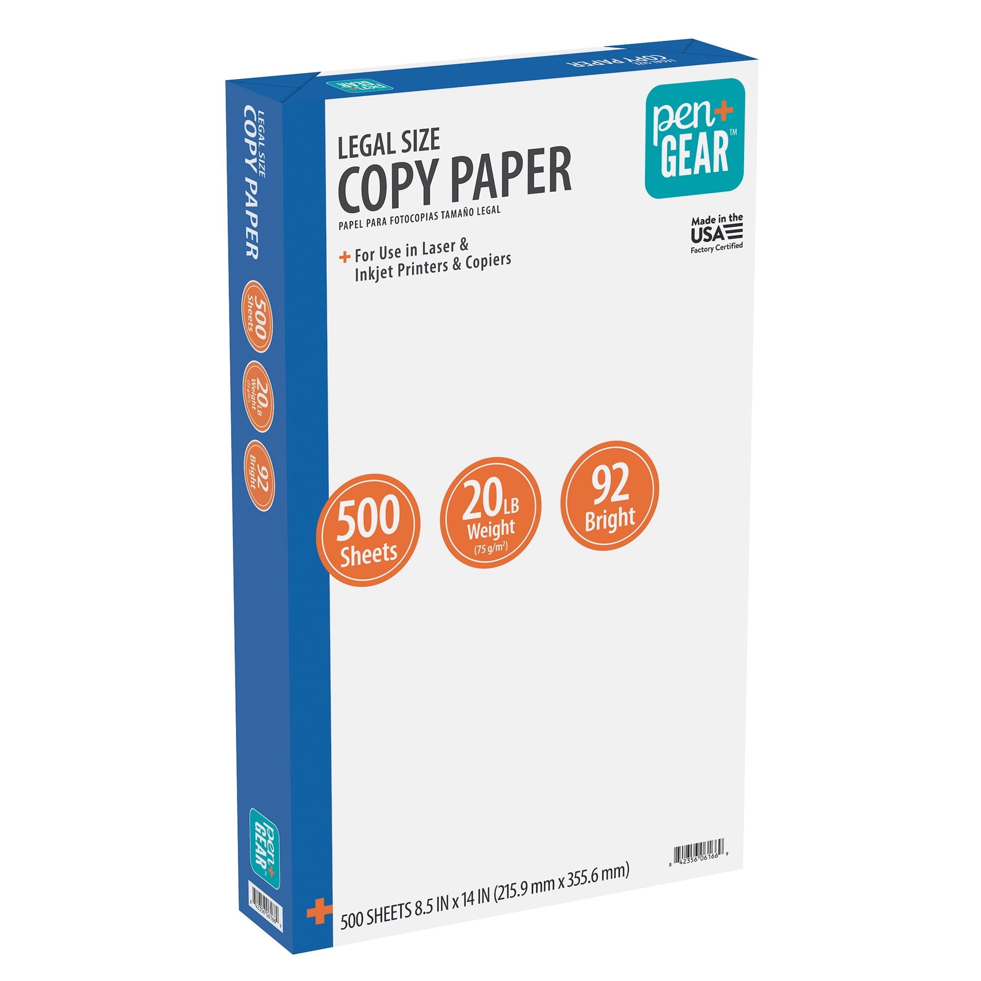 EarthChoice Office Paper, 92 Bright, 20 lb Bond Weight, 8.5 x 14, White, 500/Ream EarthChoice Office Paper, 92 Bright, 20 lb Bond Weight, 8.5 x 14, White, 500/Ream