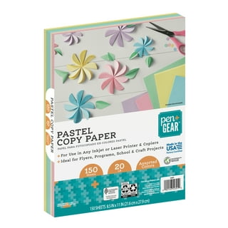 Printworks Pastel Paper, 20 lb, 5 Assorted Pastel Colors, 30% Recycled  Color Printer Paper, SFI Certified, Perfect for School and Craft Projects,  100